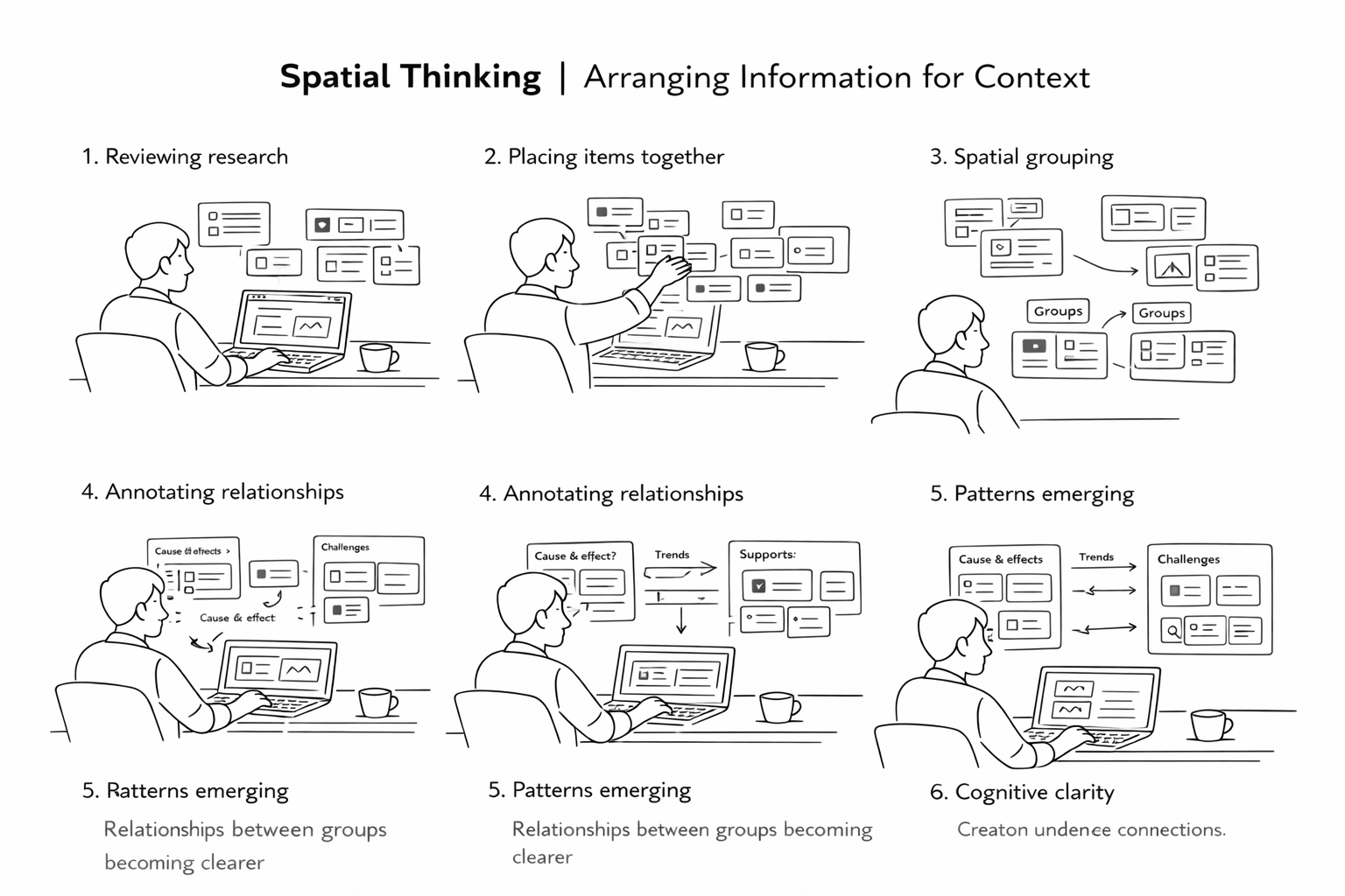 Contextualization storyboard: spatial arrangement enabling understanding